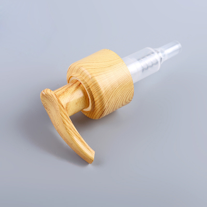 24/410,28/410 hand-press lotion pump sprayer head wooden effect