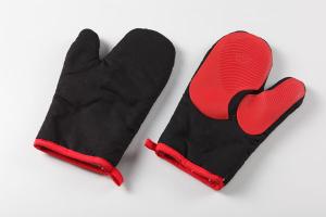 China silicone oven mitts/ oven glove OEM offer  sizes:27*17   material: cotton +silicone on sale