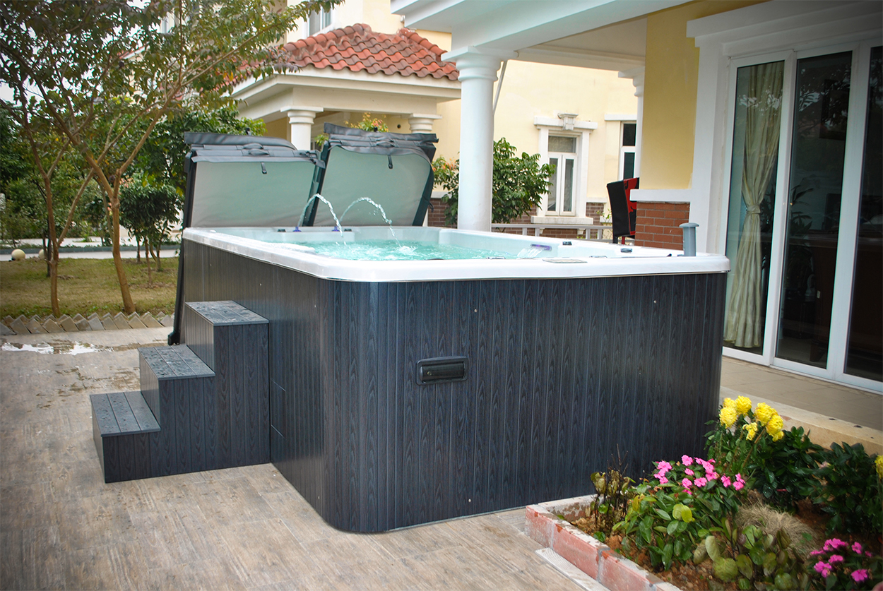 6 Persons Outdoor Acrylic Spa Pool Propulsion System Endless Swimming Pool