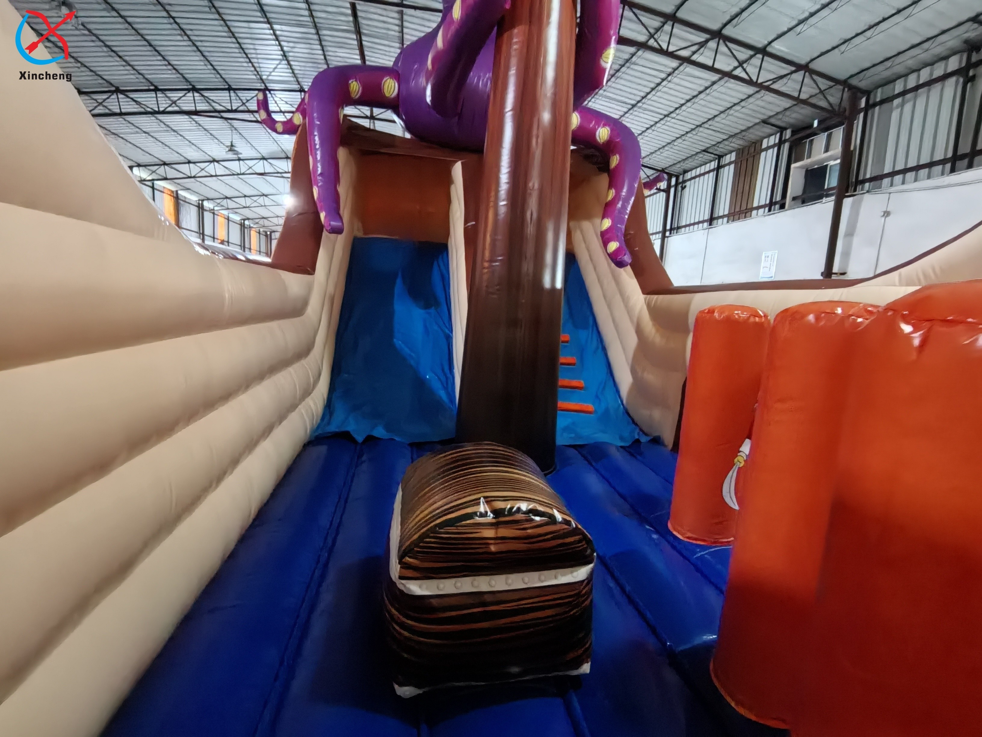 Customized PVC Inflatable Octopus Pirate Ship Inflatable Obstacle Course
