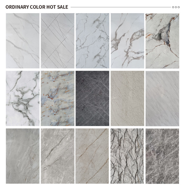 Fireproof Decorative PVC Marble Sheet 3mm UV Coating for Interior Decoration