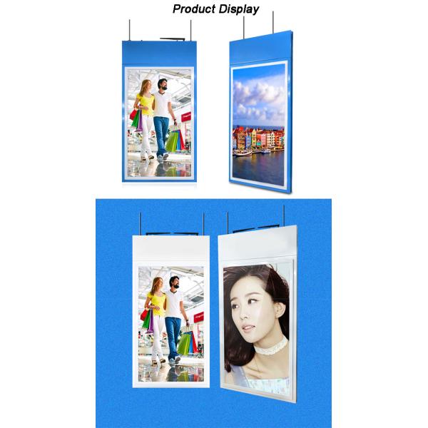 Ultra-Thin Bezel High Brightness Hanging Shop Window LCD Display Advertising Screen Double Sided Digital Signage Media Player