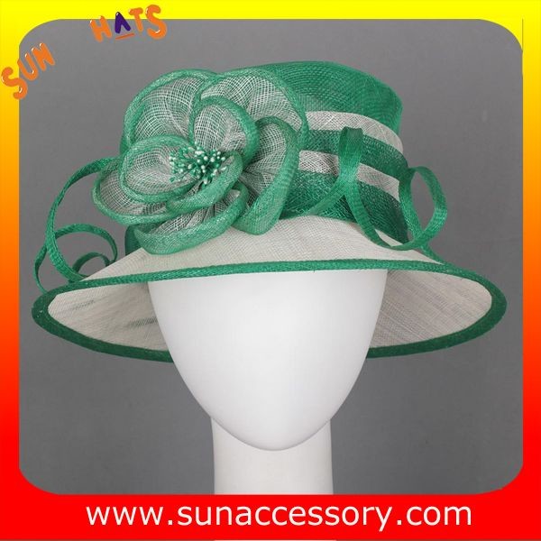 Elegant fancy Church sinamay hats for ladies ,Sinamay cloche hats