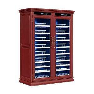 Buy cheap Smart Touch Control Dual-Zone Wood Wine Cooler Cabinet With Locking Glass Door from wholesalers