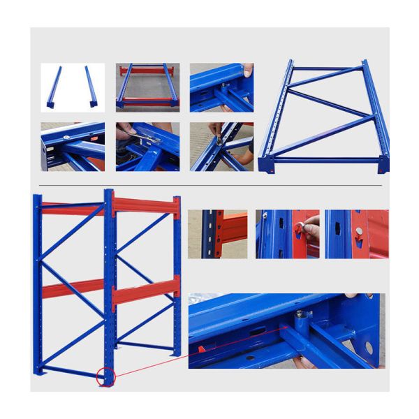 Custom Heavy-Duty 5-Level Metal Beam Pallet Storage System, Multi-Level Warehouse Shelving | For Stacking Storage