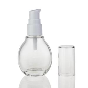 Quality Yuhua 35ml Cosmetic Lotion Pump Bottle Eco Friendly Clear Glass for sale
