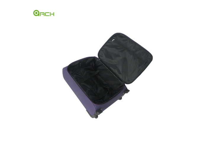 600D Polyester Soft Sided Luggage with One Front Pocket and skate wheels
