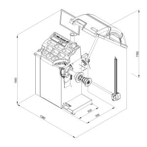 LCD Tire Wheel Balancing Machine With Tool Box