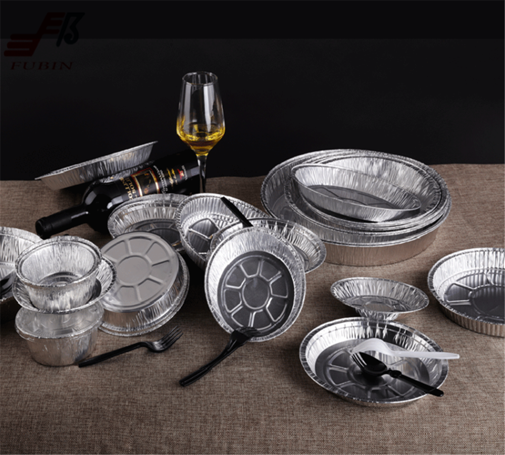 9 Inch Round Foil Pan Disposable Aluminum Food Packing Container
