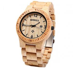 China New fashion wood watches, bamboo watches with date display on sale