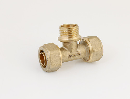 Pex pipe fittings brass compression fittings copper oring connector Tee