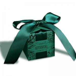 China Forest Green Small Ring Gift Box With Ribbon on sale