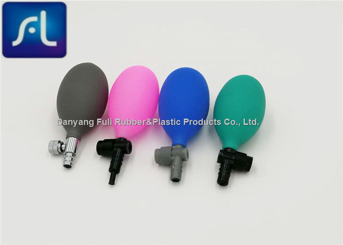 Colorful Clear Hand Squeeze Air Pump , Medical Grade PVC Inflation Bulb Replacement