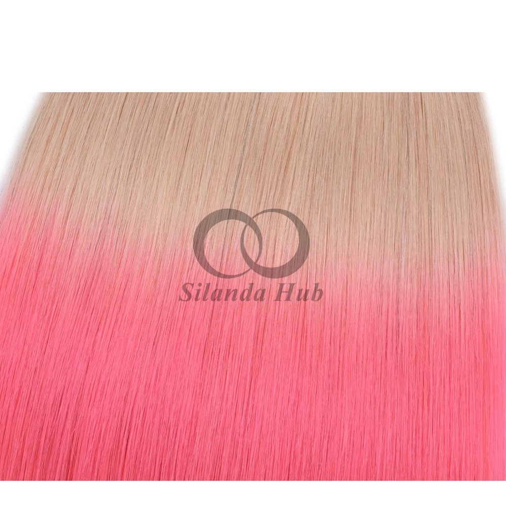 #T1B/613/Pink Straight Remy Human Hair Bundles Sew In Weave Bundles Brazilian Bundle Deals