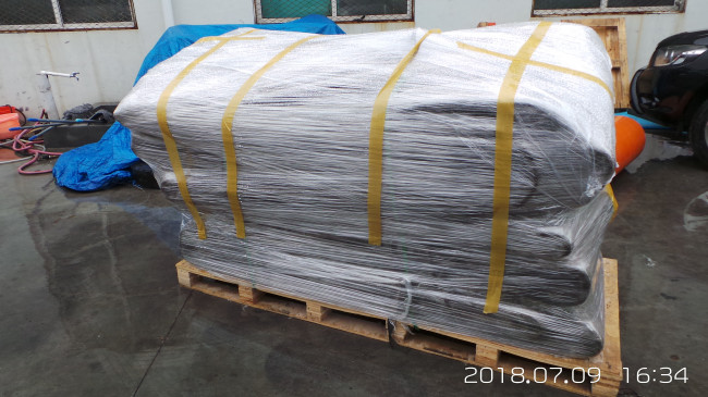 Black Heavy lifting airbag Pallet Package ISO 14409 Standard Inflatable Airbag With Repair Kits