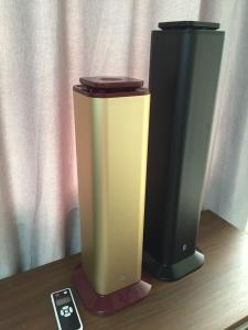 Quality 195*195*638mm KTV Night Bar Casino Hotel Scent Diffuser Machine Metal Gold Color Medium Area Use for sale