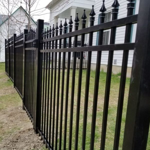 Point Welding Or Full Welding Aluminium Picket Fence Panels Wrought Iron Garden Fence