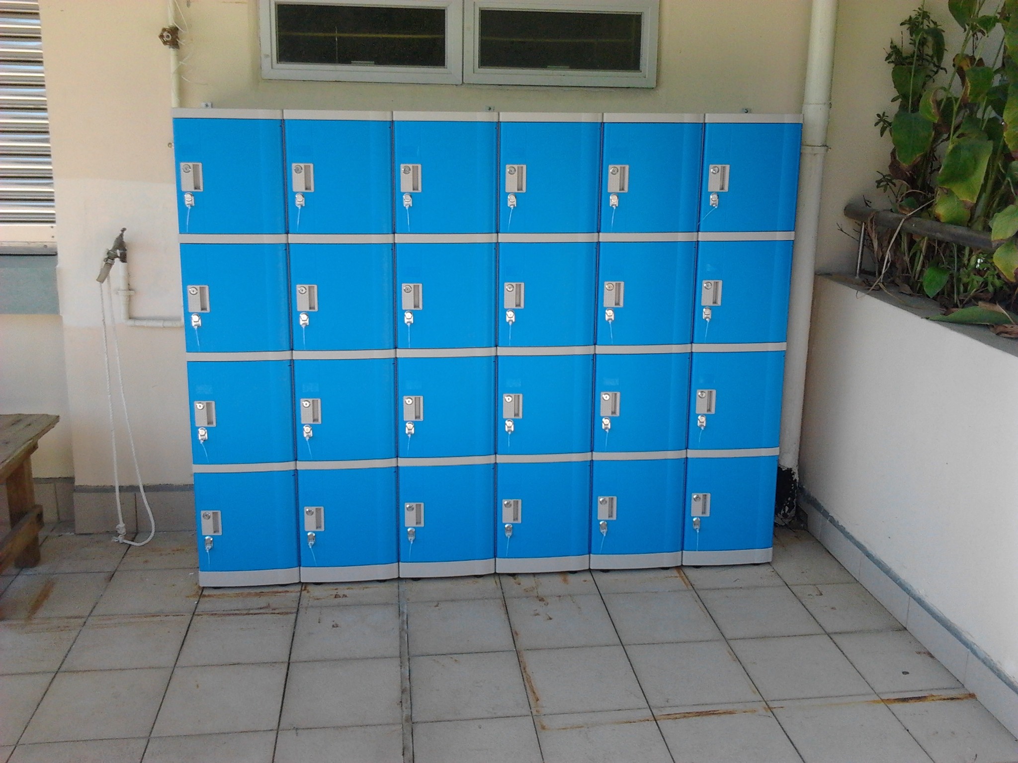 Blue School Lockers For Students , 5 Tier Middle School Lockers With 4 Digit Lock