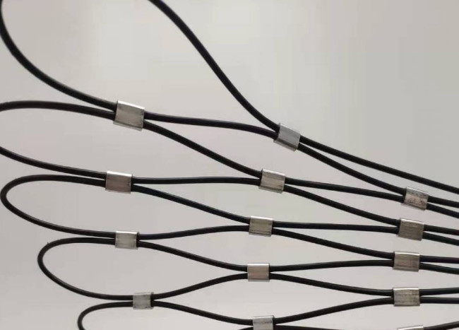 Flexible Metal Mesh Panels Stainless Steel 316 Rope Net Fence With 2.0mm Wire