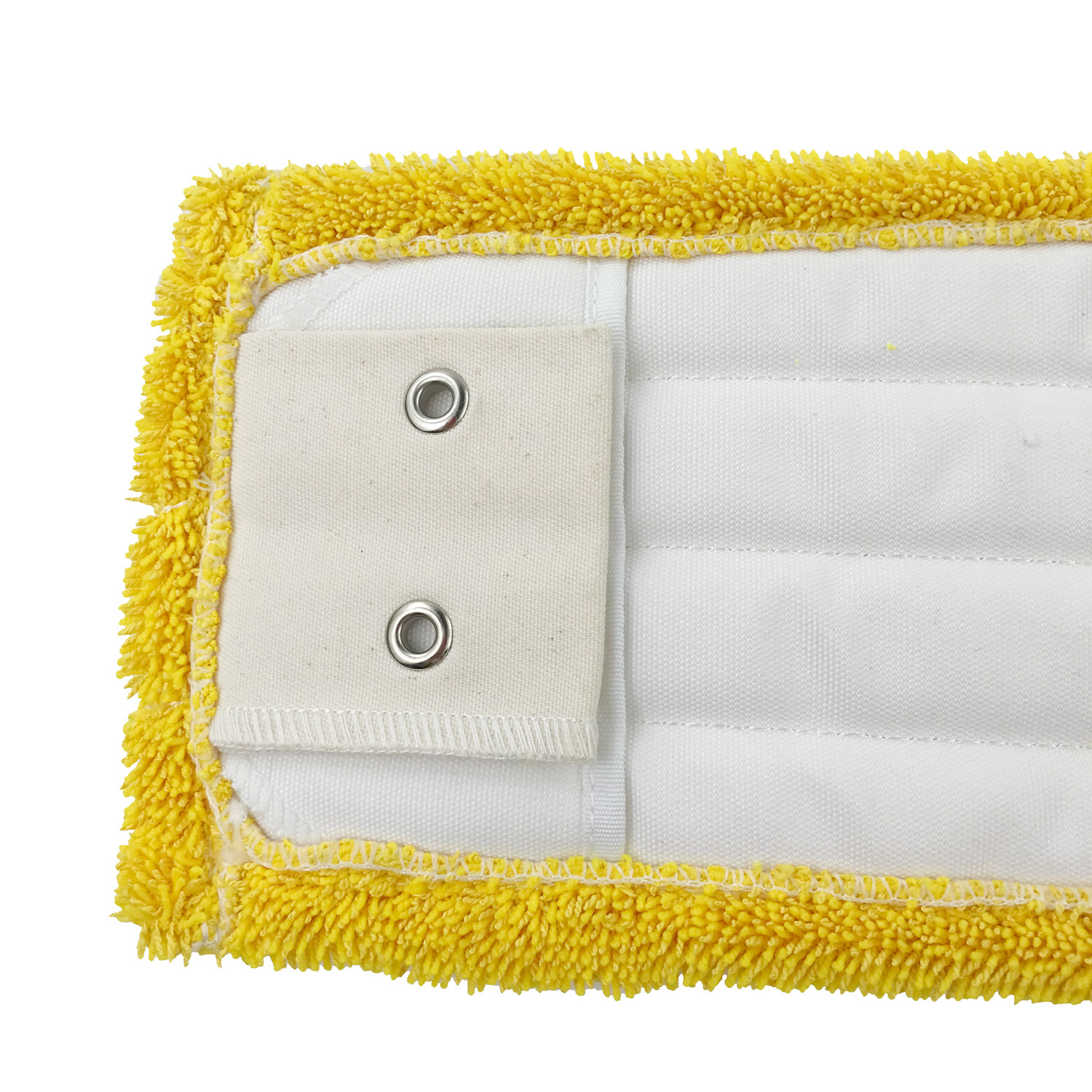 Twist Pile Metal Buckles Clip Flat Mop Refill Pad 18 Inch Yellow
