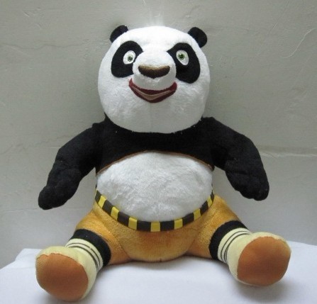 Cute Kungfu Panda Sitting Pose Cartoon Plush Toys For Collection
