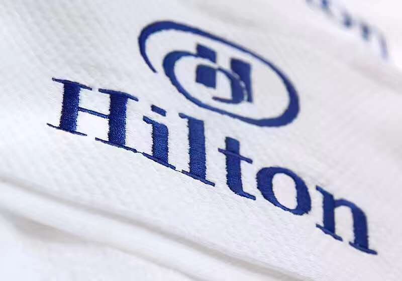 Customized Logo Five-Star Hotel White Guesthouse Towels in Pure Cotton Materialization