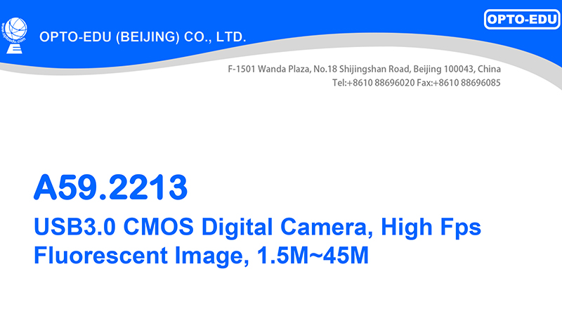 A59.2213 Usb 3.0 Cmos Digital Camera High Fps Fluorescent Image 1.5m-45m