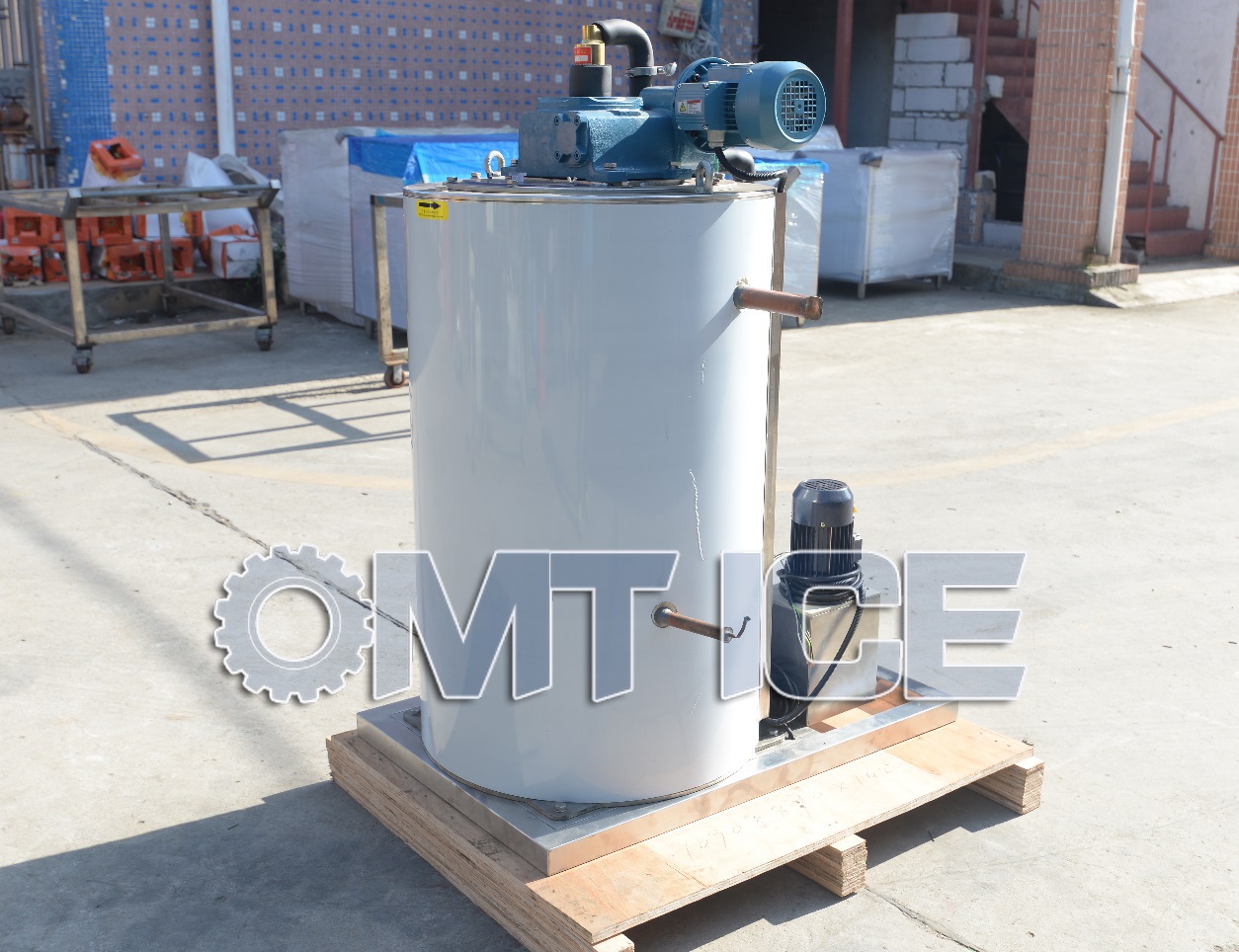 Sea Water 3ton Freshwater Flake Ice Machine Stainless Steel Ice Flake Maker Machine