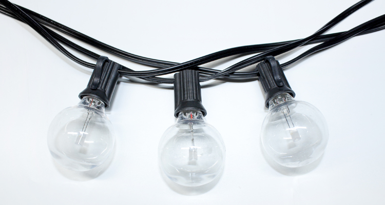 Color Changing Outdoor String Lights RGB LED String Lights G40 Globe Bulbs Dimmable Waterproof String Lights Remote Control