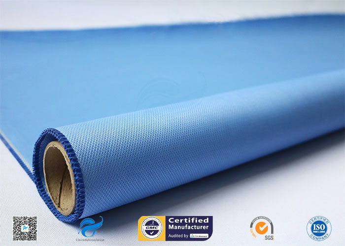 High Performance 18oz Blue Silicone Coated E-Glass Fiberglass Fabric