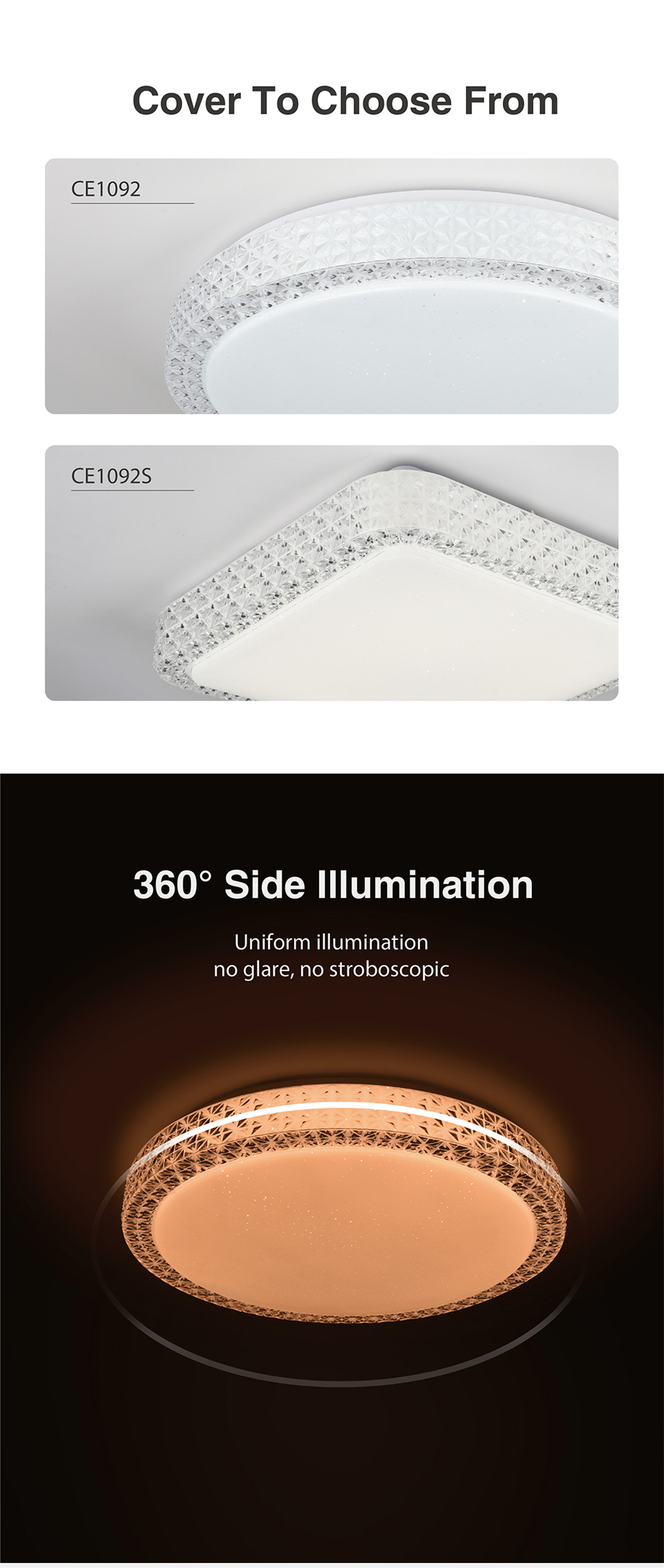 smart ceiling lights, CCT + Dimmable