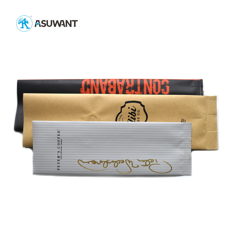 Resealable Coffee Tea Packing Wholesale With Degassing Valve And Tin Tie