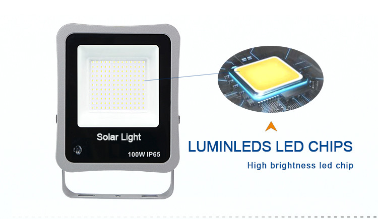 Waterproof Ip65 50w Led Solar Flood Light Outdoor 8500 Lumens