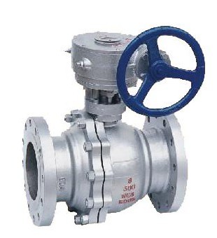 Buy API 6D Worm Gear Flanged Ball Valve , Manual 2 PC RF Oil Ball Valve at wholesale prices
