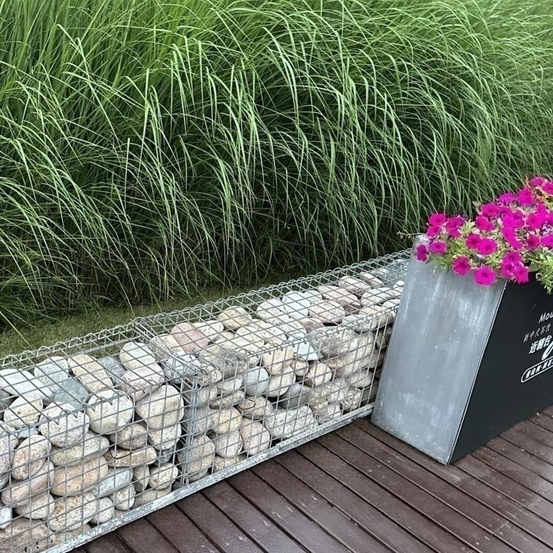 Hot Dipped Galvanized Welded Wire Mesh Gabion Stone Cage Retaining Wall with 4mm Wire