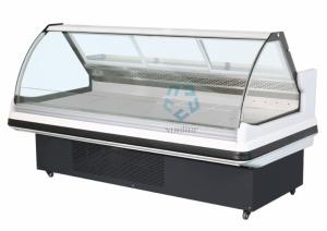 Quality Painted Steel Butcher Meat Display Fridge Air Cooling 220V for sale
