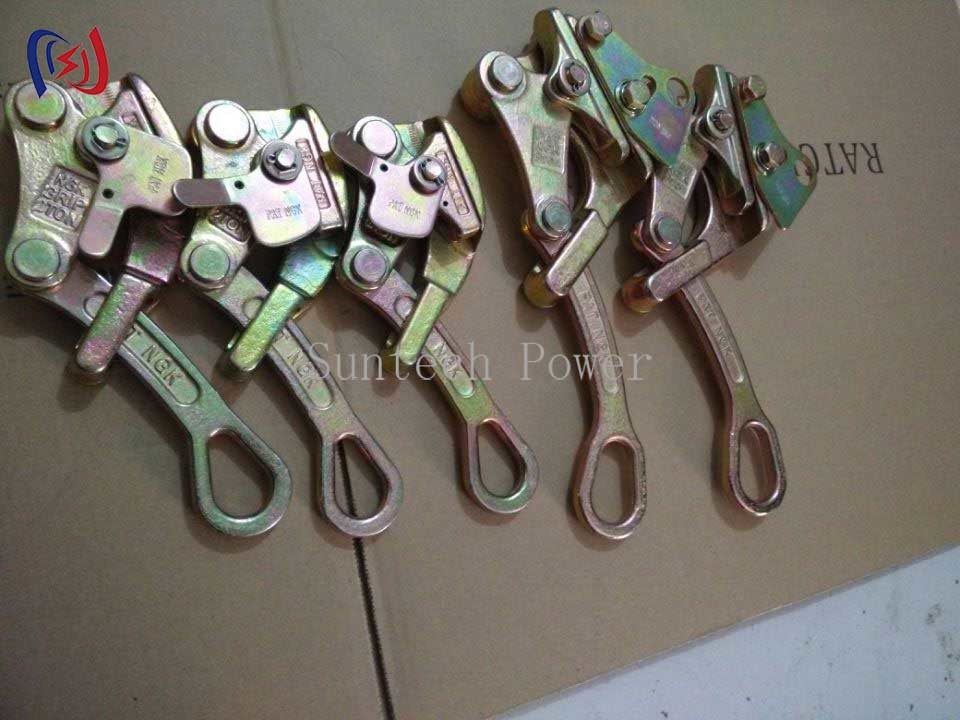 30KN Universal Cable Pulling Tools Overhead Transmission Line Automatic Come Along Clamp