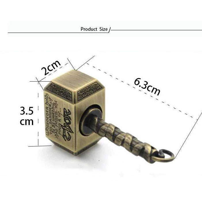Pressure Relief Metal Sensory Fidget Spinner Toy for Kids and Adults Thor's Hammer Design