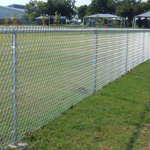 5 Ft Metallic Coatings Hot Dipped Galvanized Chain Link Fence Fabrics For Rural SGS Listed