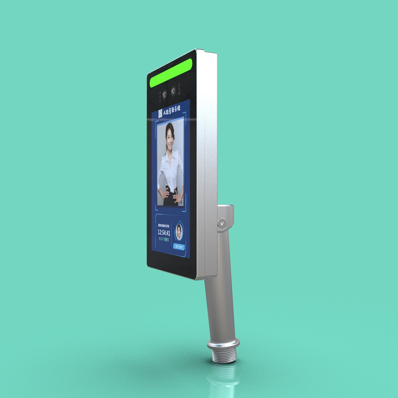 JP188 8-Inch Barrier-Mounted Biometric Face Scanner Access Control All-in-One Machine Large Capacity Face Database