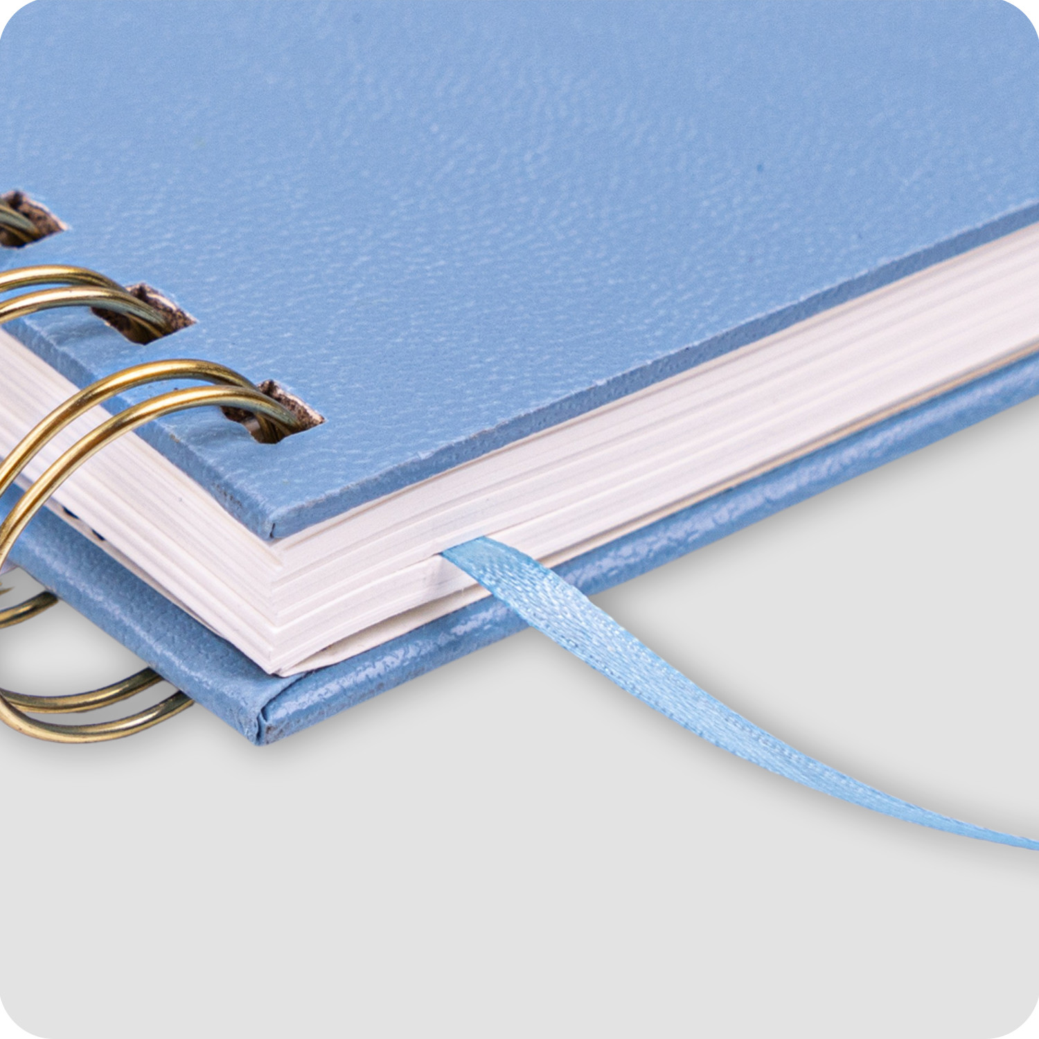 Hardback Weekly Planner Jul. 2023 - Jun. 2023 Light Blue Monthly Perspective On 2 Pages