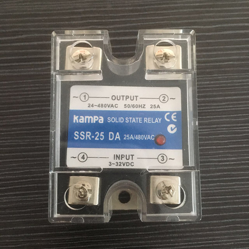 DC To AC 25A SSR (SSR-25DA) / Solid State Relay Single Phase SSR 25A Input 3-32VDC control Output 24-480VAC Relay(SSR-DA)
