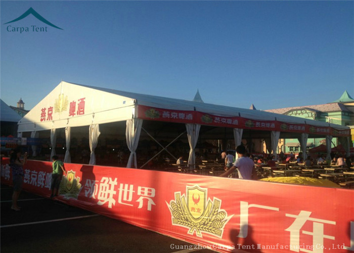 PVC Roof Outdoor Exhibition Tents White / Clear / Orange , Fire Proof And Water Proof