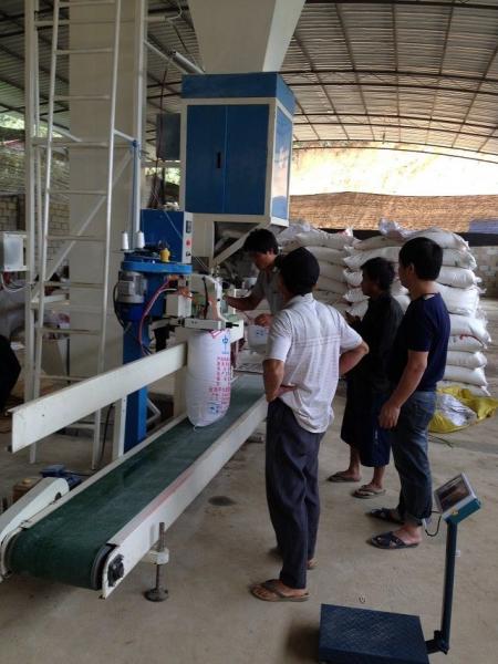 Screw Feeding 25kg Cassava Flour Animal Feed Bagging Machine With PLC Control