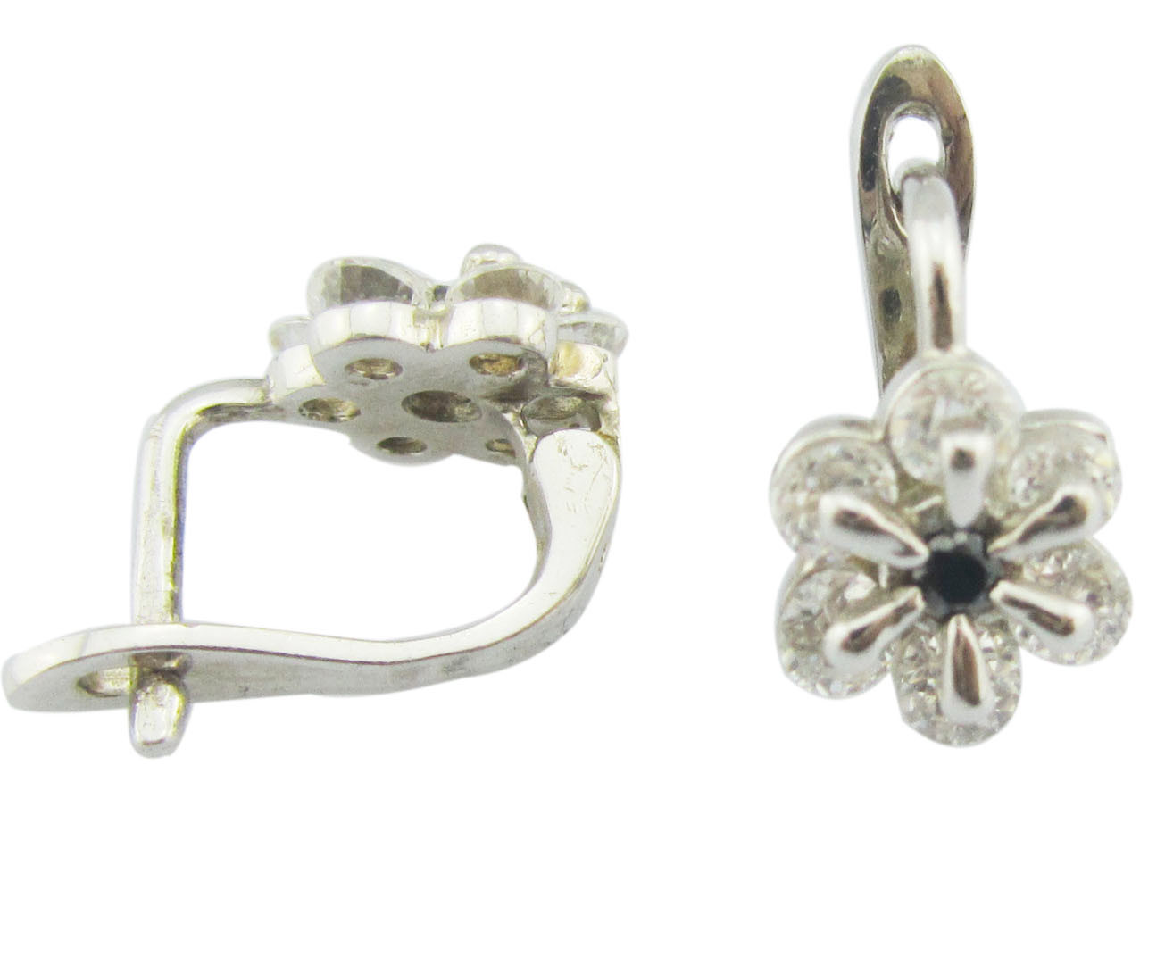 Heart-Shaped 925 Silver CZ Earrings Romantic Accessory Girls Sterling Silver Earrings Small Silver Heart