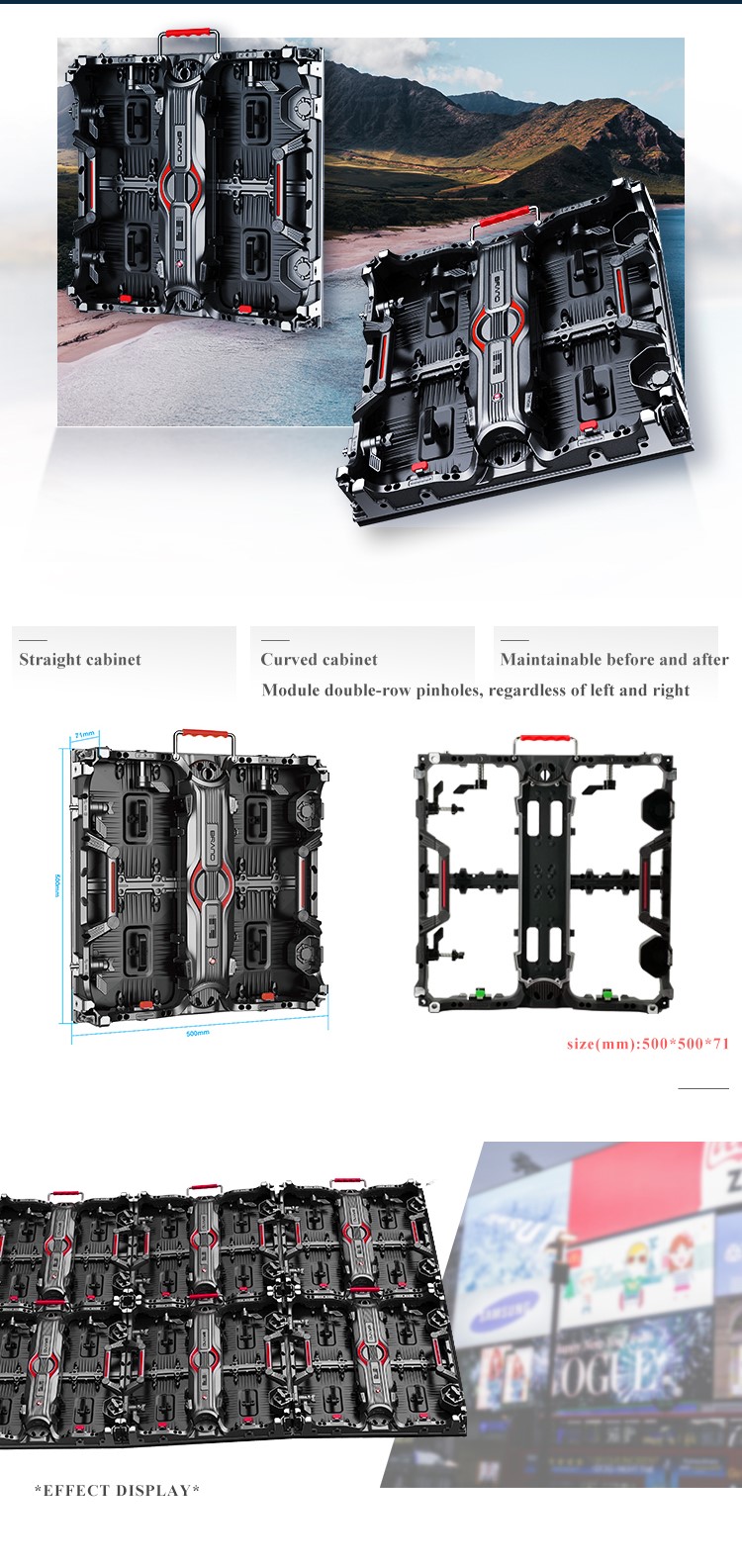 Lifespan hours 100000 P3.91 Indoor Rental LED Display for Stage Image HD Screen