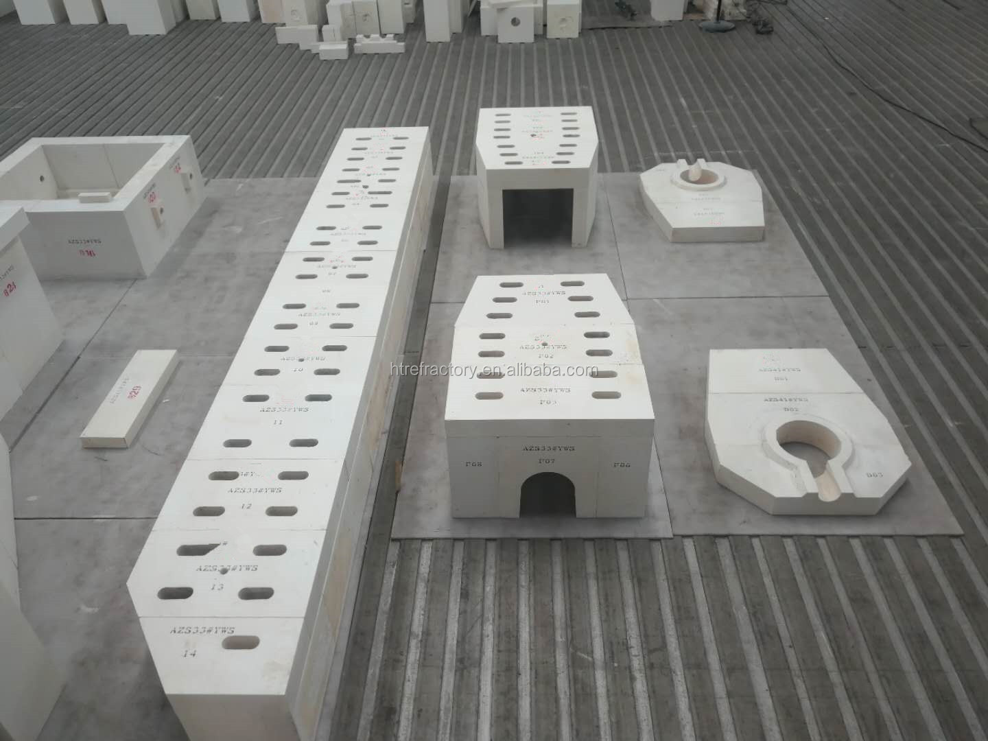 International Standard MgO Content Fused Cast Zircon Brick for Glass Industry Furnace