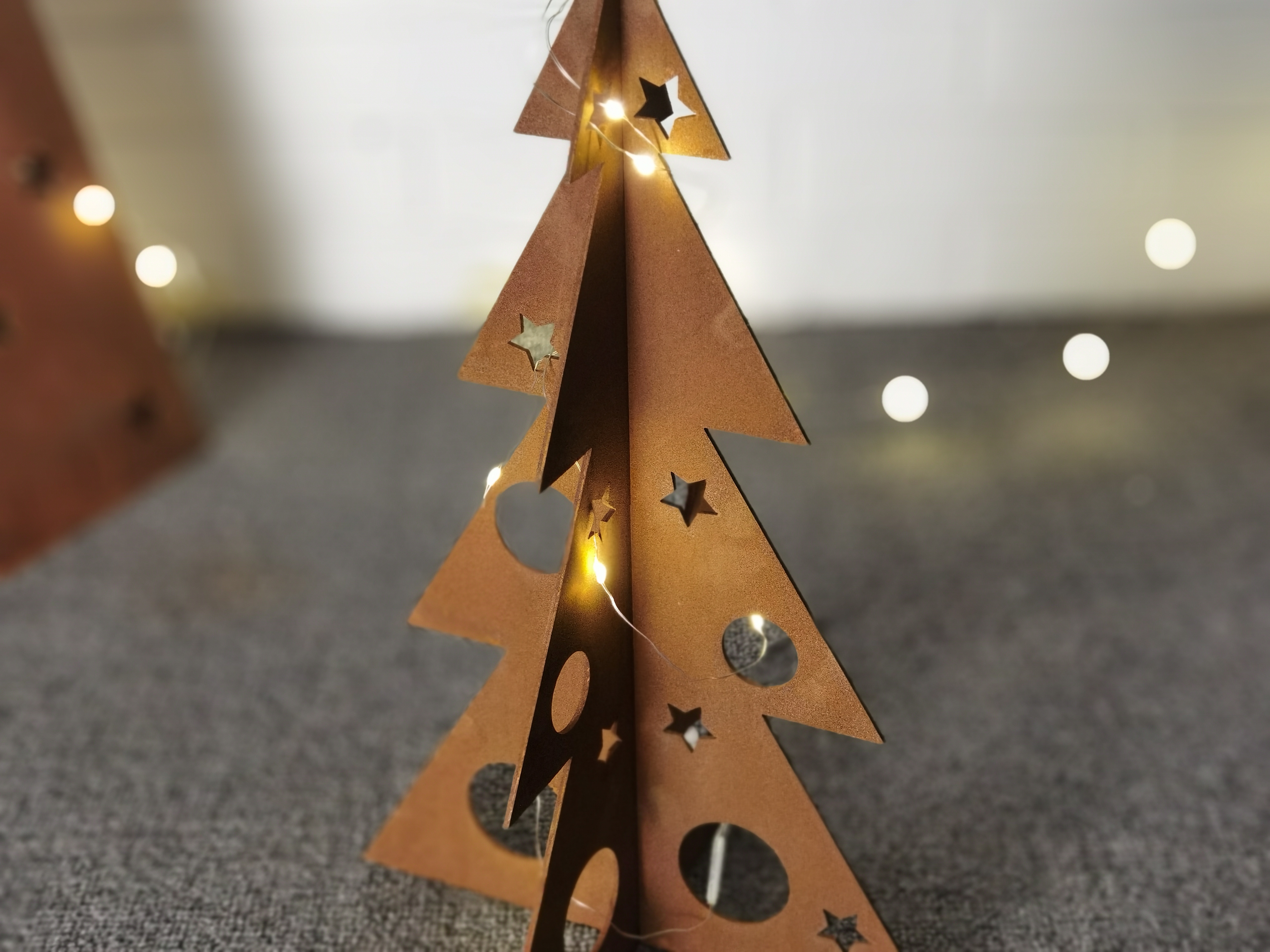 Laser Cut Christmas Decoration Craft Metal Christmas Tree Decor Garden Ornaments