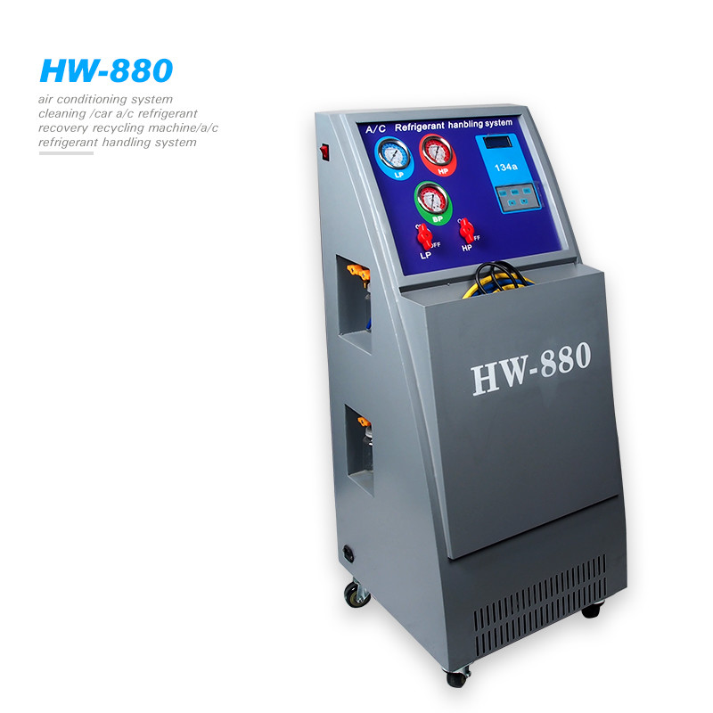 HW-880 Car Aircon Regas Machine AC R134a Recycling Machine 8 HP