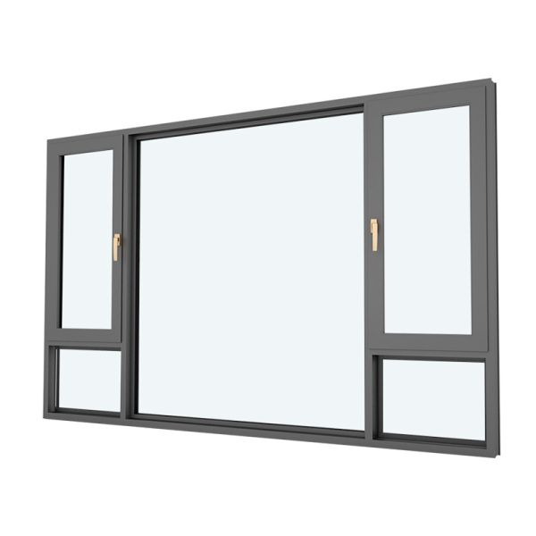 Insulated Double Glazed Casement Windows Soundproof Thermal Break Aluminium Windows